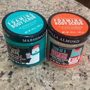 2 Sealed Onyx Bathhouse Foaming Body Scrub 20 oz Marshmallow and Vanilla Almond